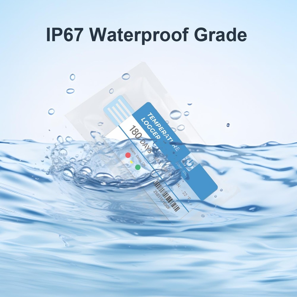 Temperature Data Logger USB 5 Pack Disposable Logger, 129600 5pack