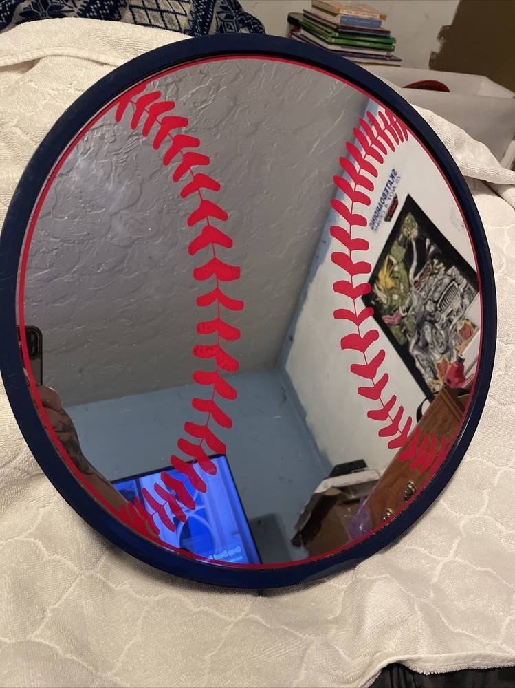 Baseball Mirror Hanging Wall Decor 16” Mirror
