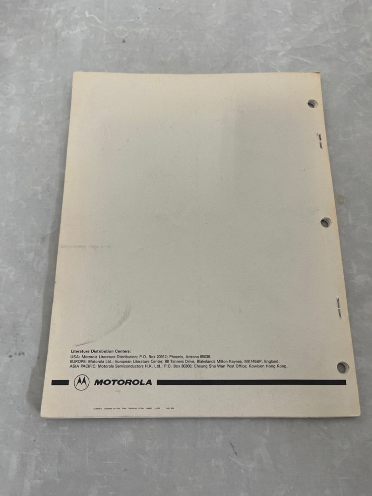 Motorola MC68HC05PGMR2/D1 MC68HC05PGMR Programmer Board User's Manual #2 1989