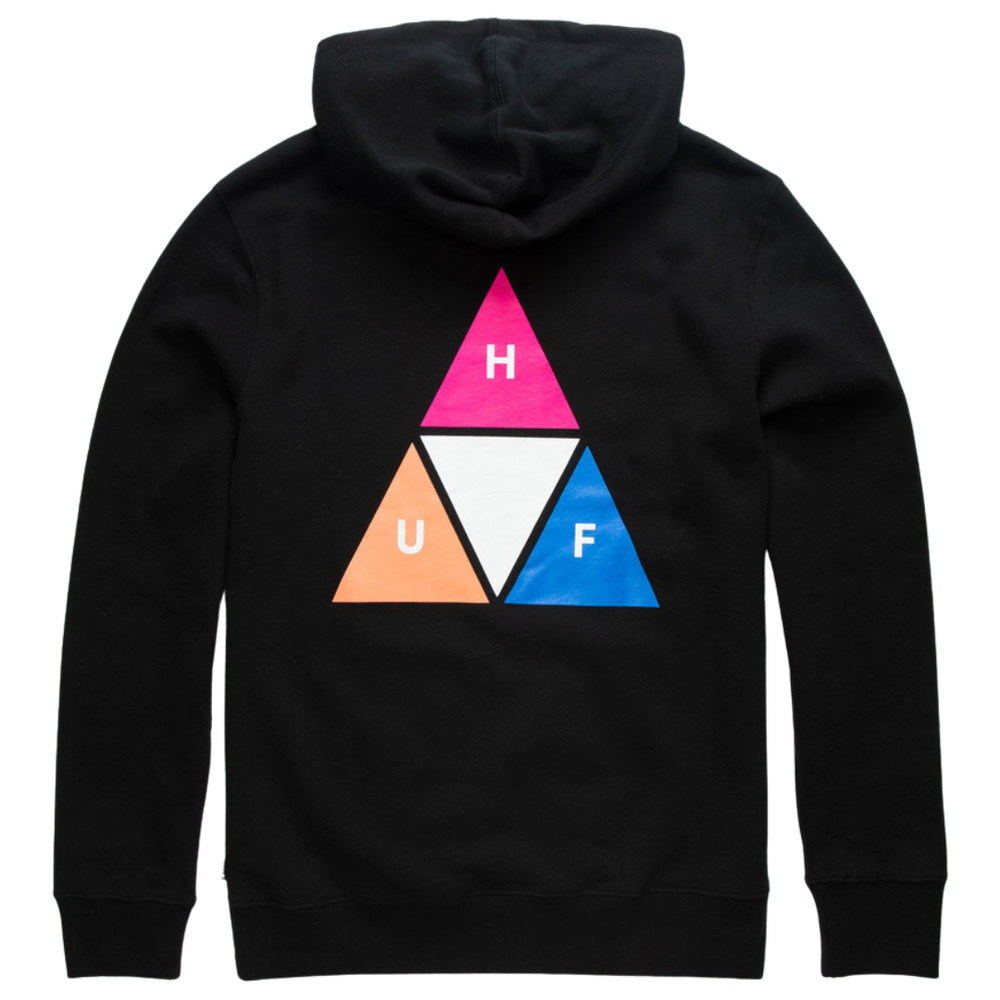 Size Medium Huf Prism Pull Over Hoodie - Black