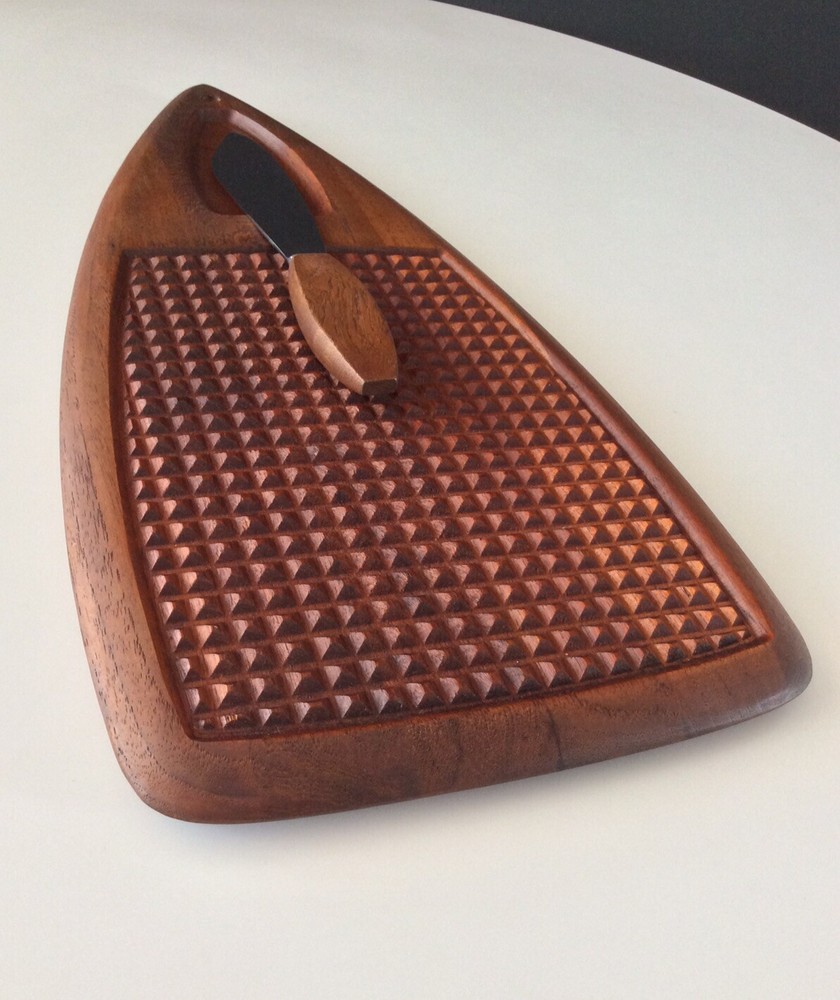Danish Modern Mid Century Digsmed Denmark Solid Teak Cheese/Meat Cutting Board