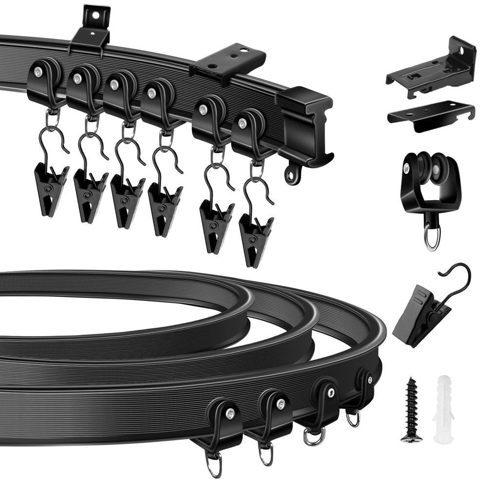 16 Ft Ceiling Curtain Track Flexible Bendable Sliding Curtain Rail System
