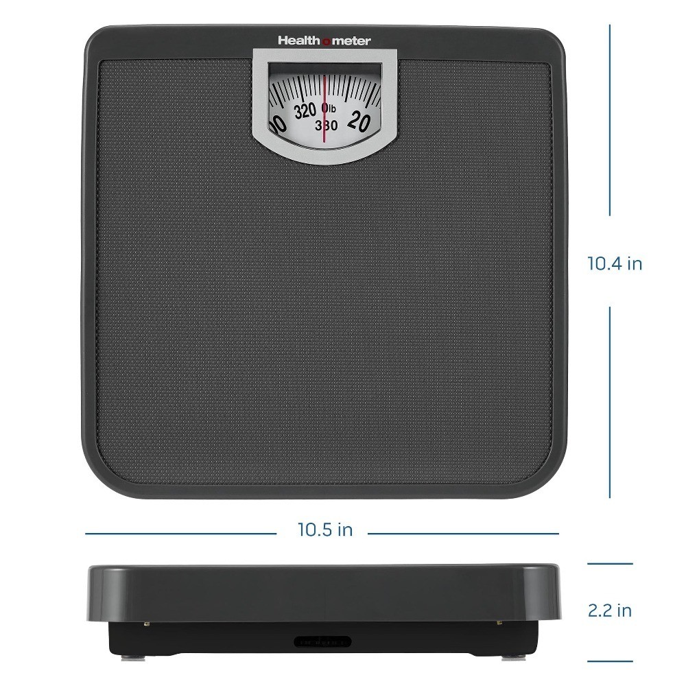 Compact Dial Bathroom Scale, 330 lb. Capacity, Sturdy Metal Platform