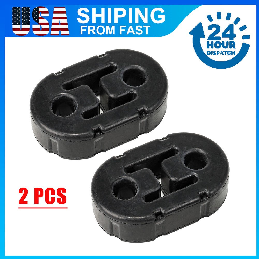 2PACK Heavy Duty Rubber Exhaust EPDM Mount Bracket Hanger Bushing Insulator
