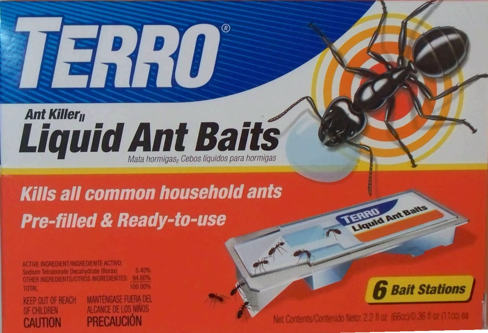 TERRO Ant Killer Baits, Liquid Ant Baits, Package of 6 Bait Stations
