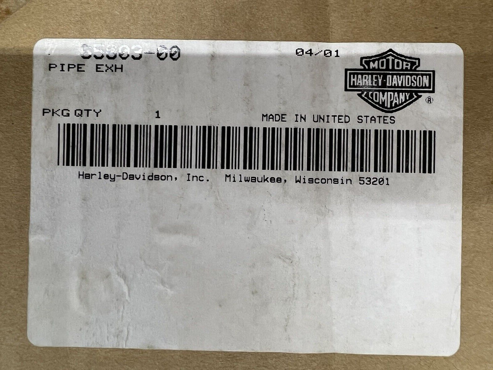 Harley-Davidson FXST Softail Rear Header Exhaust Pipe 65603-00 OEM