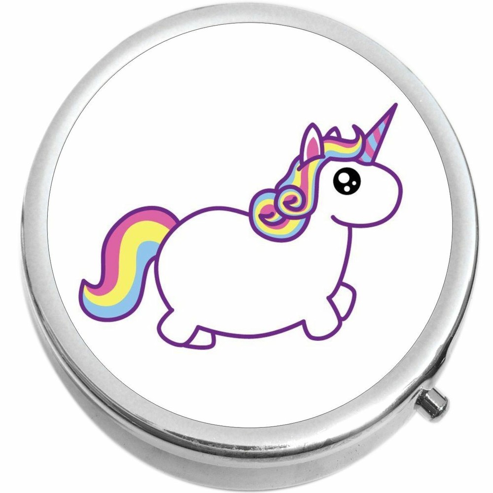 Chubby Unicorn Medicine Vitamin Compact Pill Box