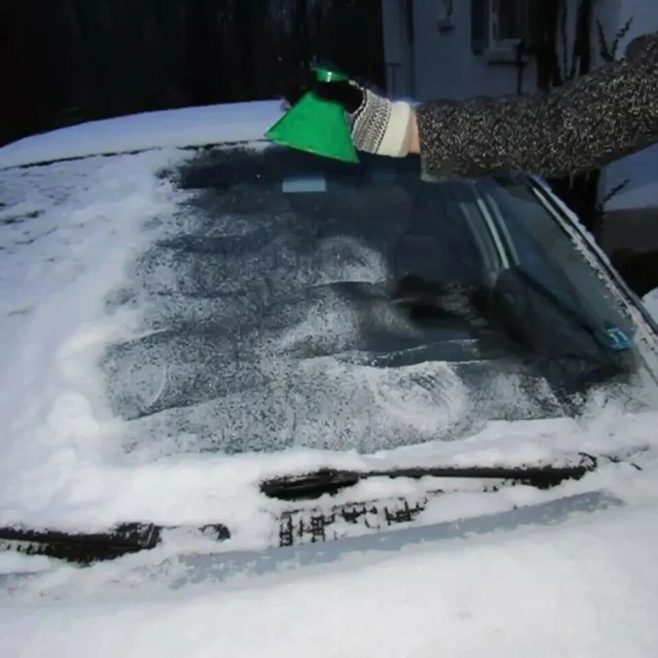 Car Windshield Ice Snow Remover Scraper Tool Magical Shaped Round Funnel Cone Uk