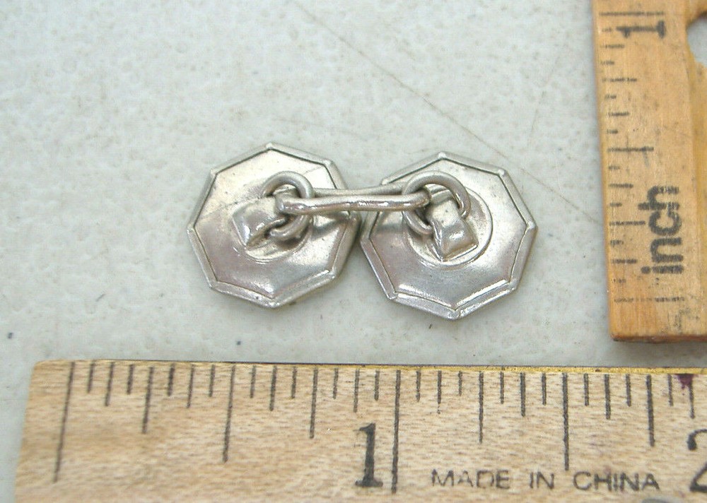 VINTAGE SINGLE CUFF LINK WITH "PEARL" CENTER