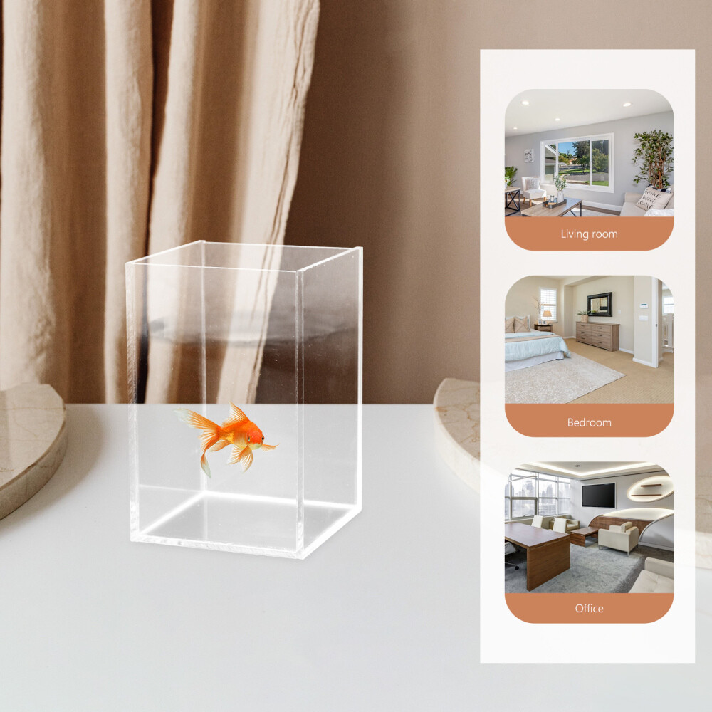 Desktop Fish Tank Small Aquarium Betta for Acrylic Medium Office