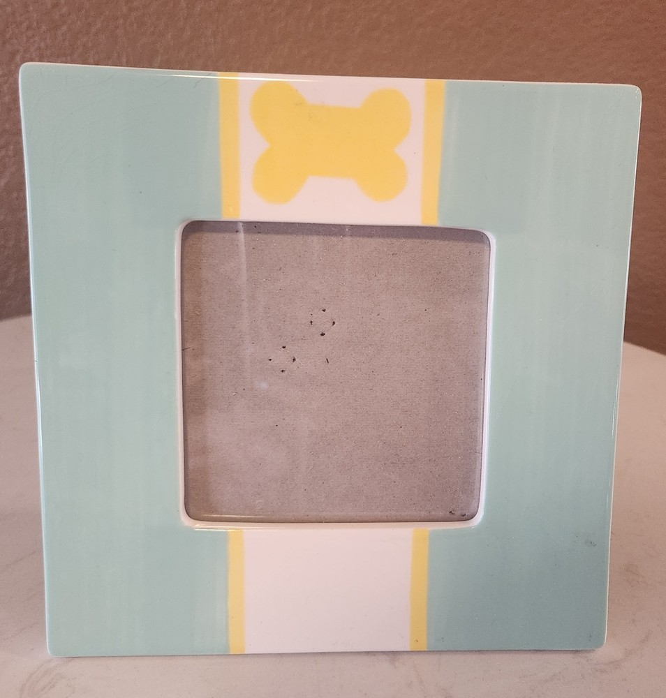 Dog Bone Ceramic Frame Coton Colors by Laura Johnson