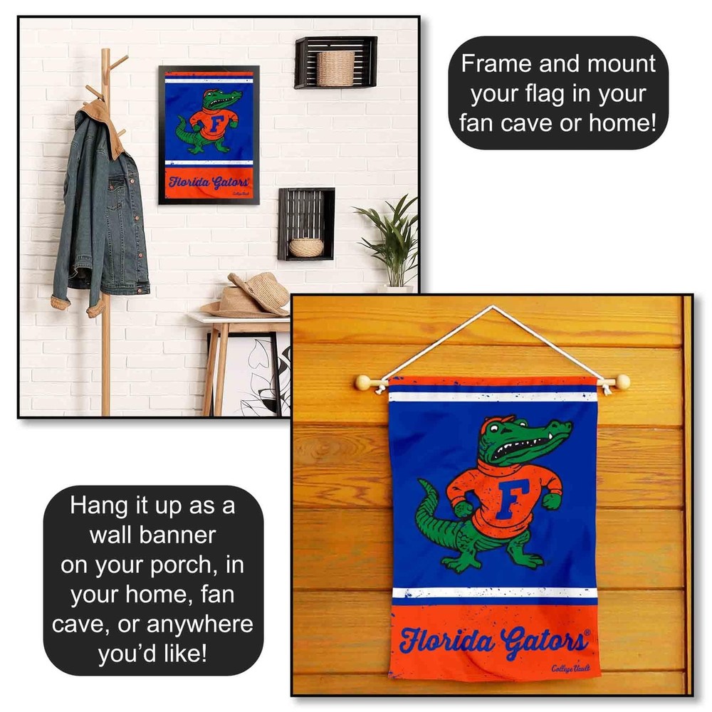 Florida Gators Vintage Retro Throwback Garden Flag