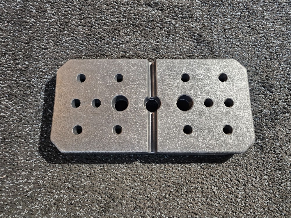 Vinyl Rectangle Weight Plate 12 LBS 15" L x 7.5" Stackable, Black