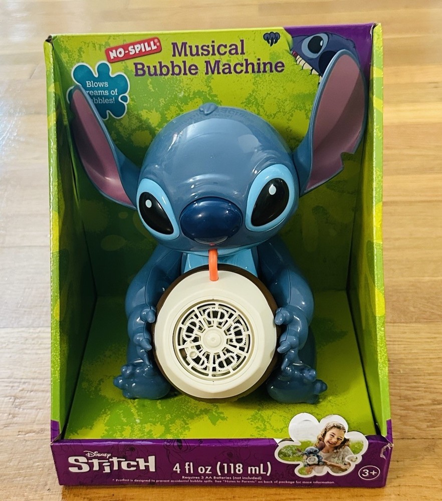 Disney Stitch Musical Bubble Machine New