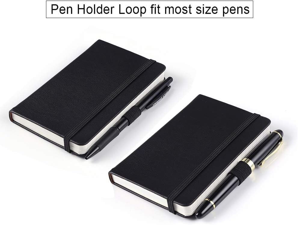 Vanpad (2 Pack) Pocket Notebook Small Hardcover Note Book 3" x small, Black