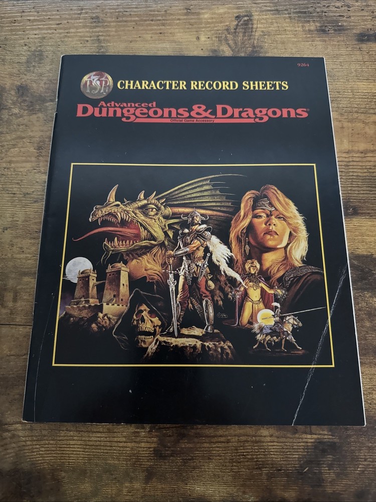 ADVANCED DUNGEONS & DRAGONS - CHARACTER RECORD SHEETS - 1989? 2ND EDITION - 9264