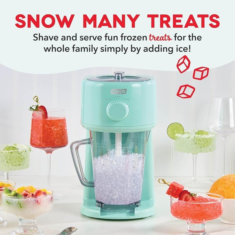 Shaved Ice Maker Snow Cone Machine W/ Serving Pitcher Adjustable Blades New