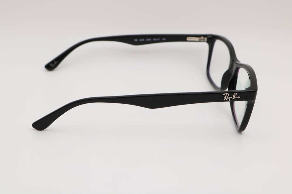 Ray-Ban Rb5228 2000 Polished Black Rectangle Eyeglasses Frames 53-17-140