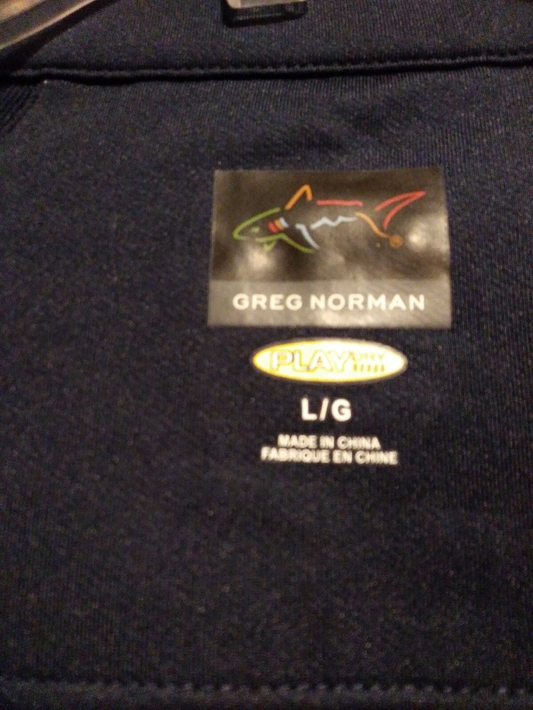 Greg Norman Pullover Golf Jacket Mens Large Blue Grand Traverse Resort Play Dry