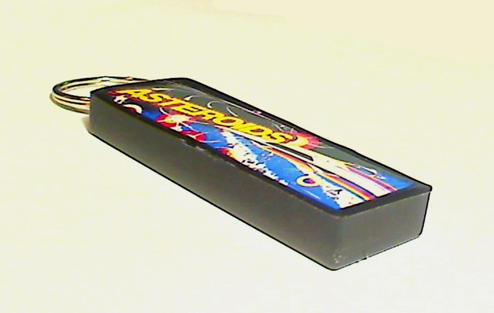 Asteroids Arcade Marquee Coin Door accessory Keychain