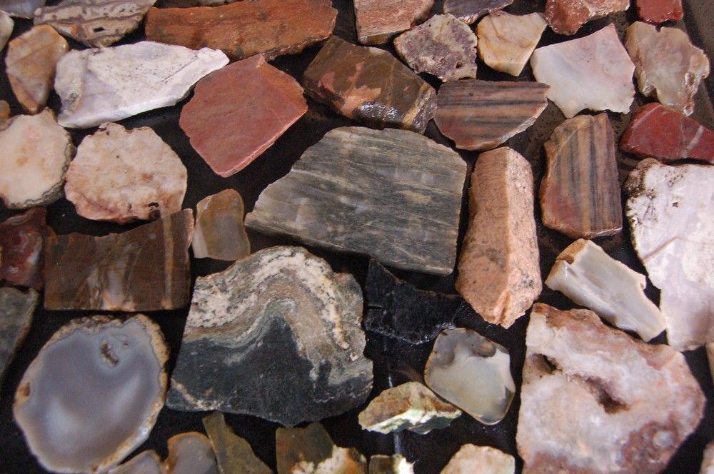 Miscellaneous Jasper, Agate, Calcite Onyx Slabs End Cuts Ect.