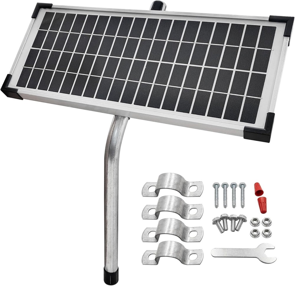 FM123 Solar Panel Kit,Compatible with Mighty Mule Automatic Gate Openers,10 Watt