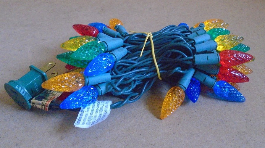 Celebrations 50 count LED Faceted C6 Lights String Multicolor