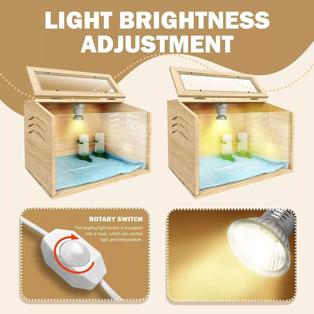 Chicken Brooder Box Cage Coop Chick Brooderbrooder For Baby Chicks Wooden NEW