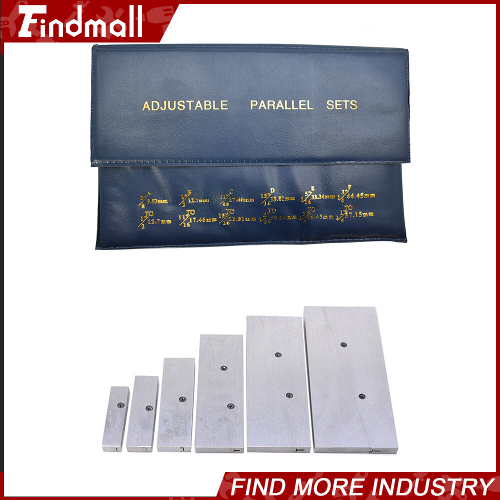 6Pcs Adjustable Parallel Set 3/8" - 2-1/4" From USA