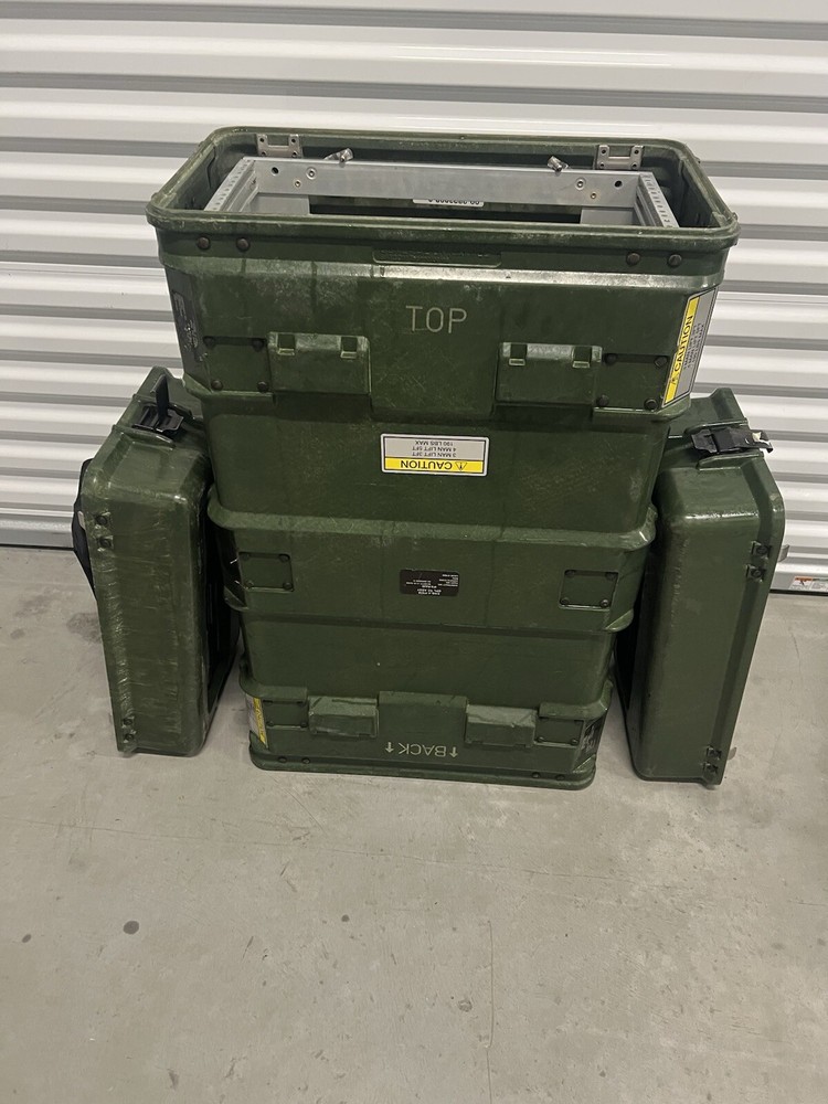 HARDIGG STYLE RACK MOUNT CASE GENERAL DYNAMICS MILITARY ELECTRONICS CRATE 34"-5U