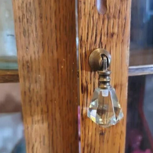 Brass Drawer Pull Handle Teardrop Glass Diamond Crystal Cabinet Knobs Hardware