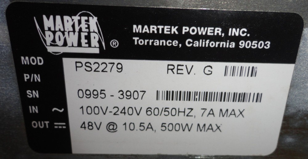 Martek Power PS2279 Power Supply NEW