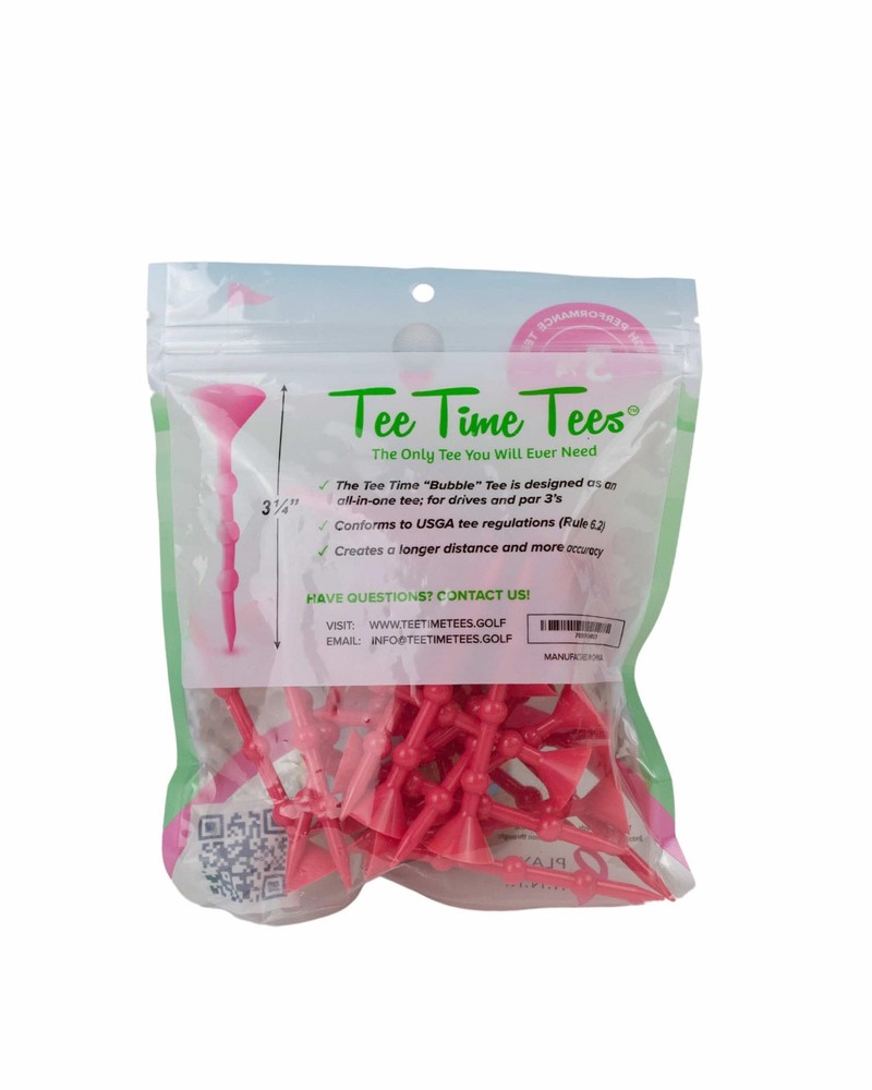 Tee Time Tees The Bubble Golf - Variable Length, Unbreakable Step-Up Pink