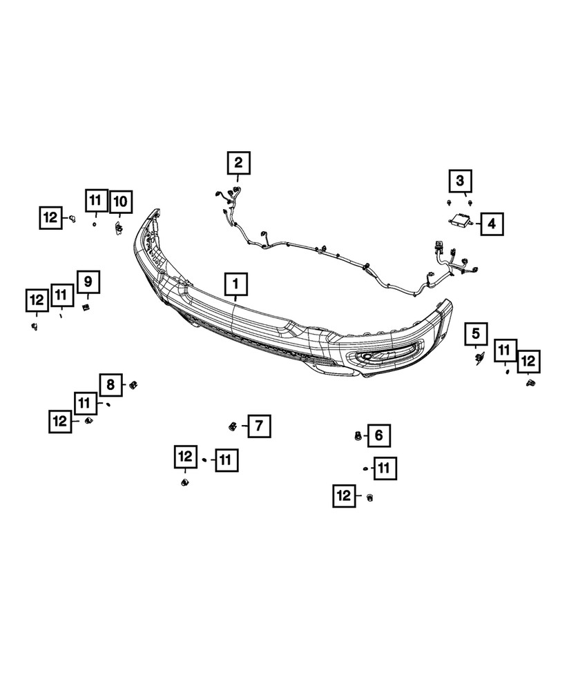 Genuine Mopar Park Assist Sensor Bracket 68335627AC