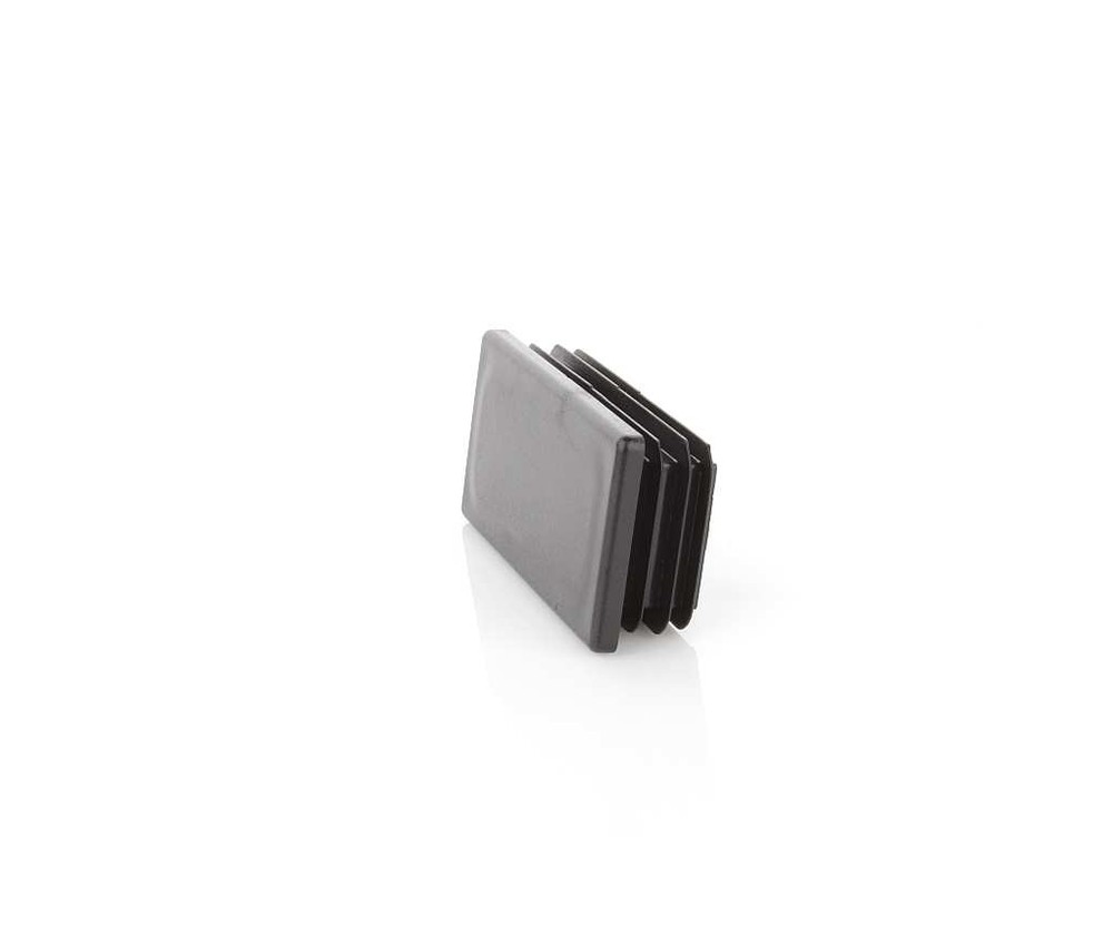 10 x fin plugs rectangular tube 20 x 100 mm rectangle black end caps plastic
