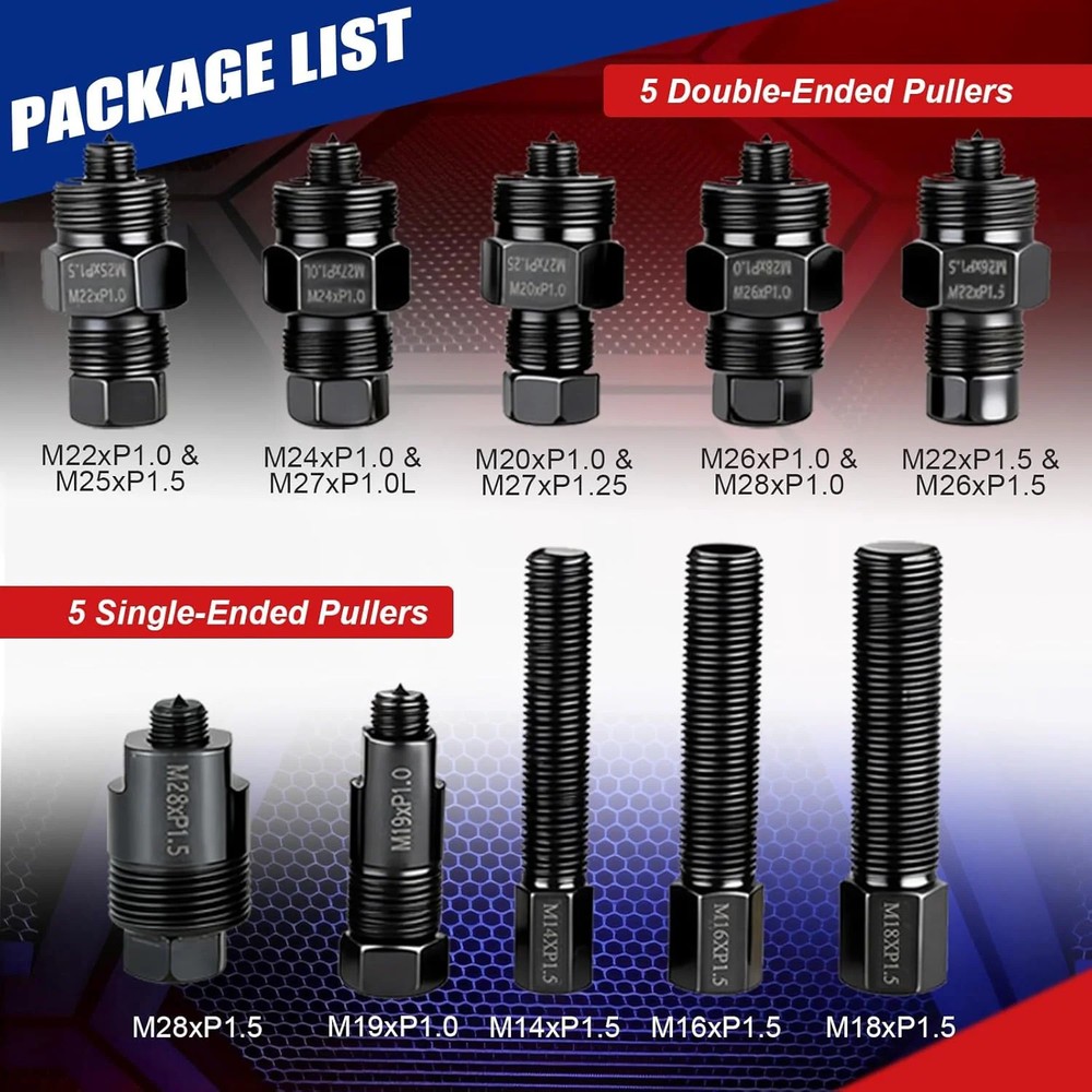 10PCS Motorcycle Flywheel Puller Set, Universal Flywheel Puller Tool Kit