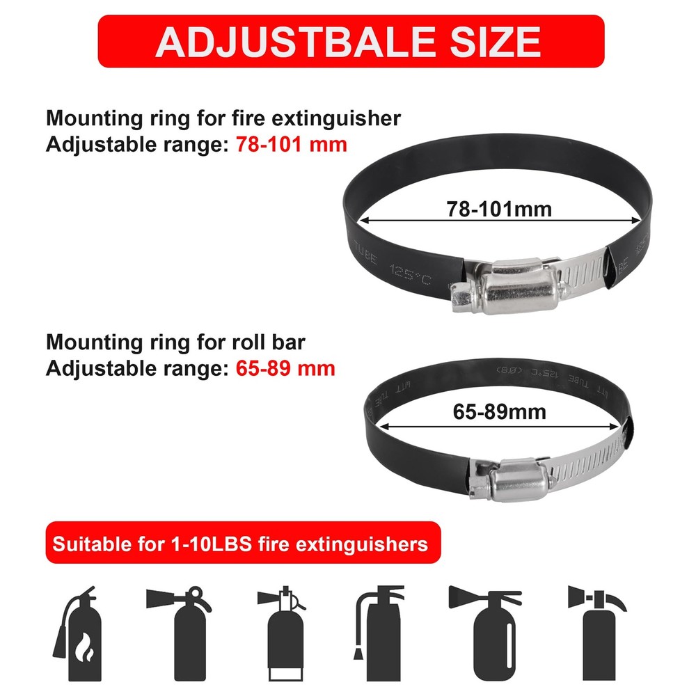 UTV Fire Extinguisher Mount Bracket, Quick Release Fire Extinguisher Mount Ho...