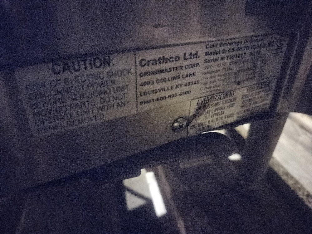 Crathco Cs-4e/2d/3d-16-s- No Containers