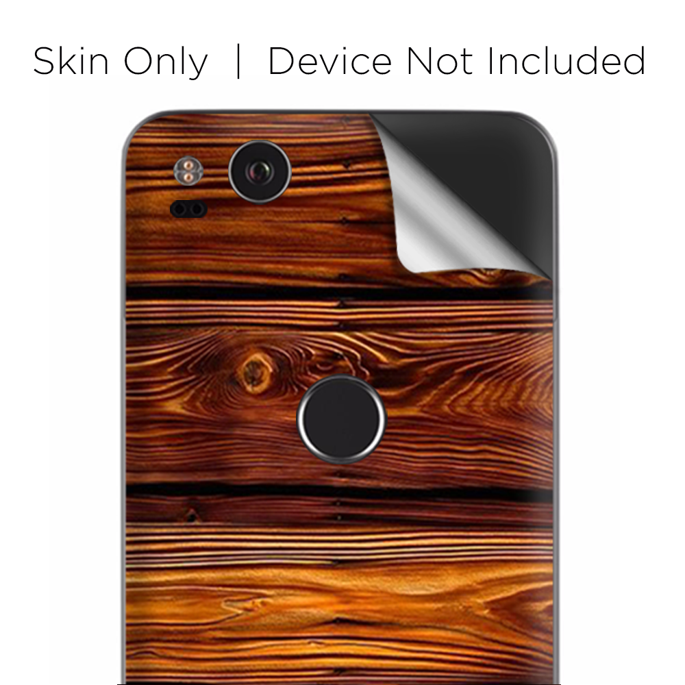 Google Pixel 2 Skins Decal Wrap Red Deep Mahogany Wood Pattern