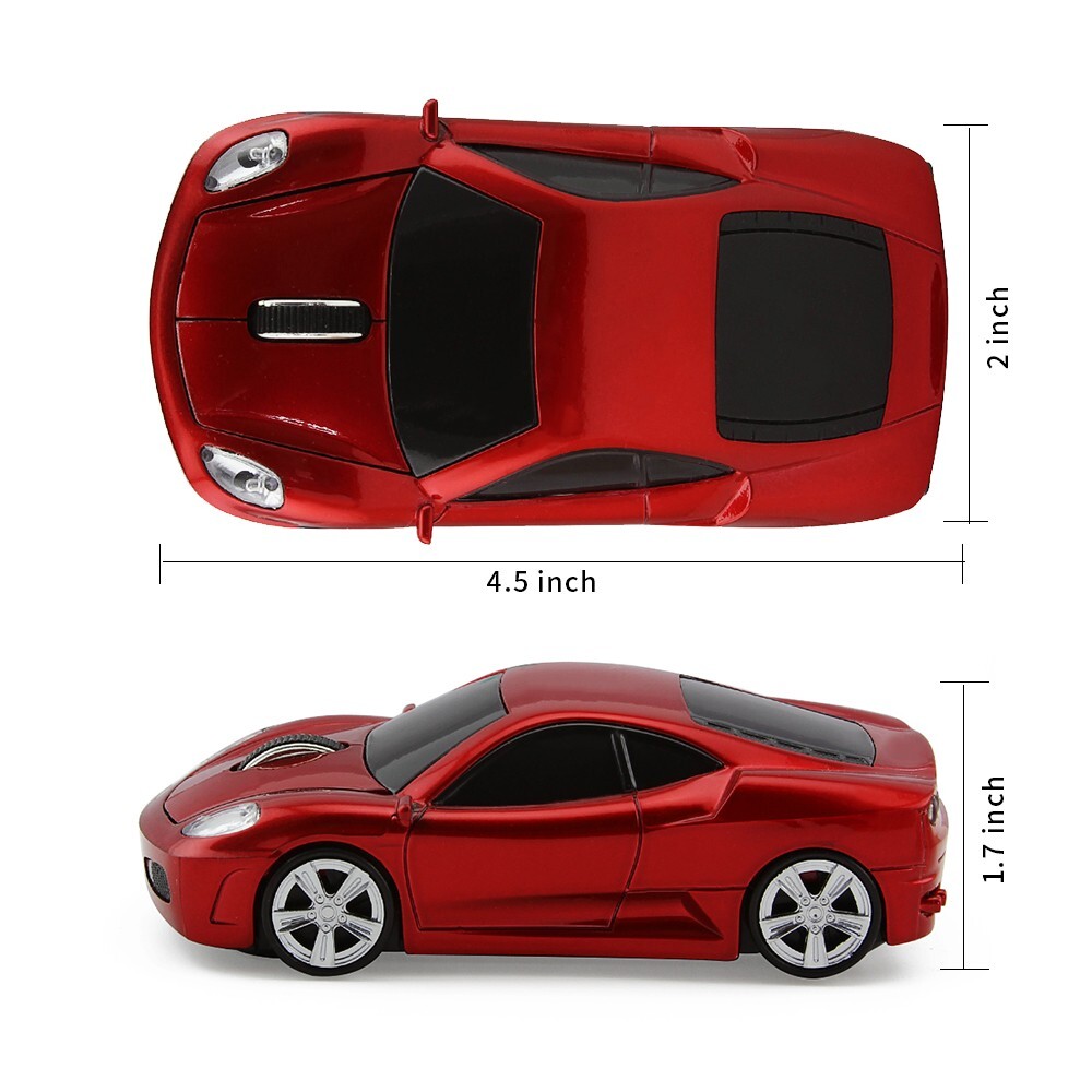 Sports car shape computer mouse optical wireless mice with LED flash light