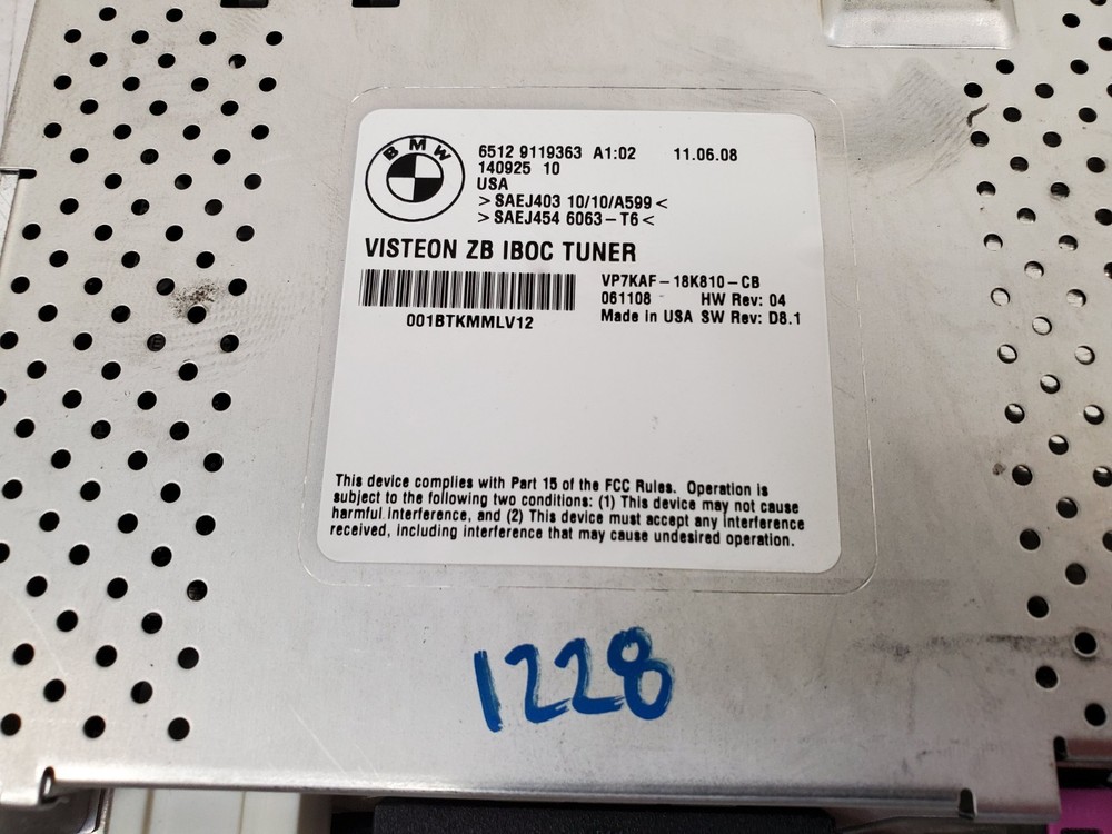 ✅ 06-13 OEM BMW E82 E88 E90 E91 E92 E93 335 IBOC Tuner Radio Control Unit Module