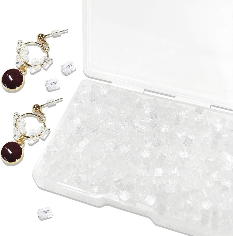 1000 Pcs Back Earrings Rubber Earring Backs - Silicone Earring Backs Soft Clear