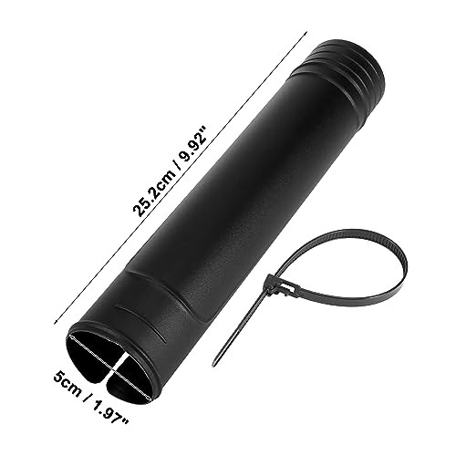 Pair Universal Front Fork Boots Shock Absorber Covers Protector ABS Dust Black