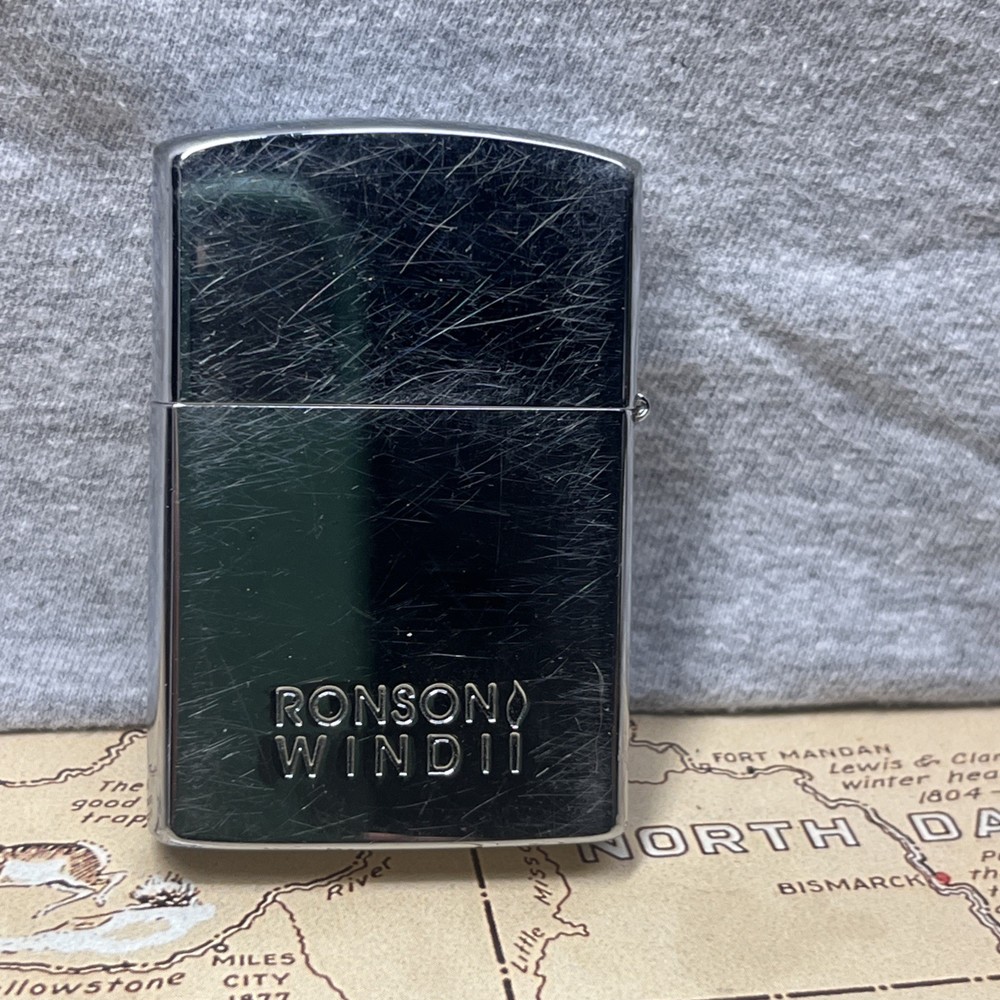 Vintage Ronson Wind II Lighter Missing Striker And Fuel Free Ship