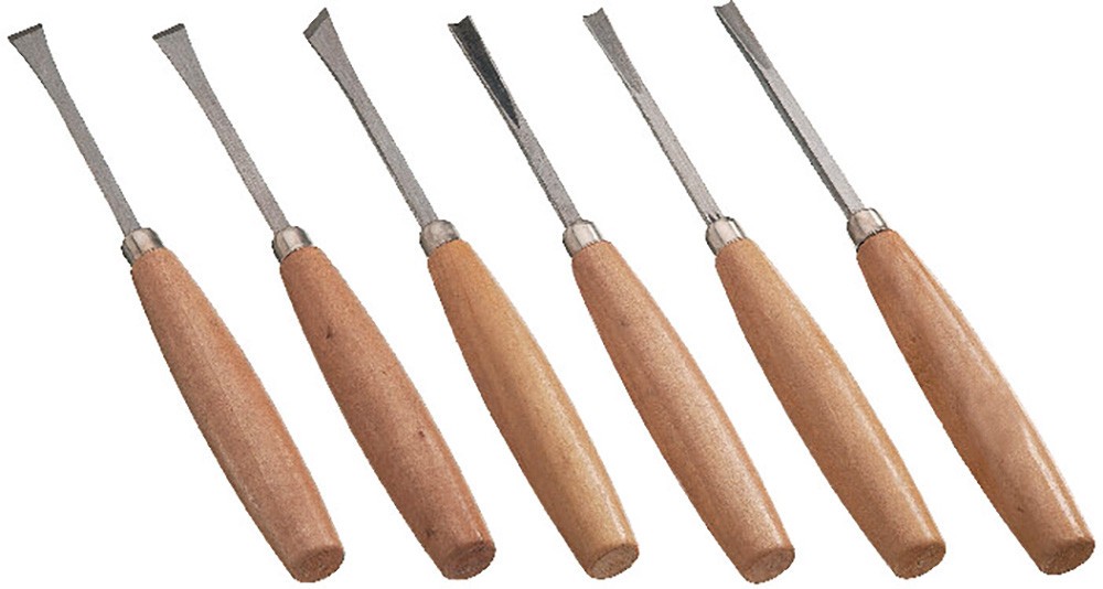 Set 6 wood carving gouges Valex