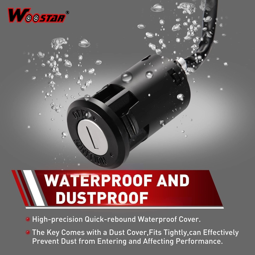 WOOSTAR 2 Wire Ignition Key Switch On Off 2 Position Replacement for 50cc 70c...