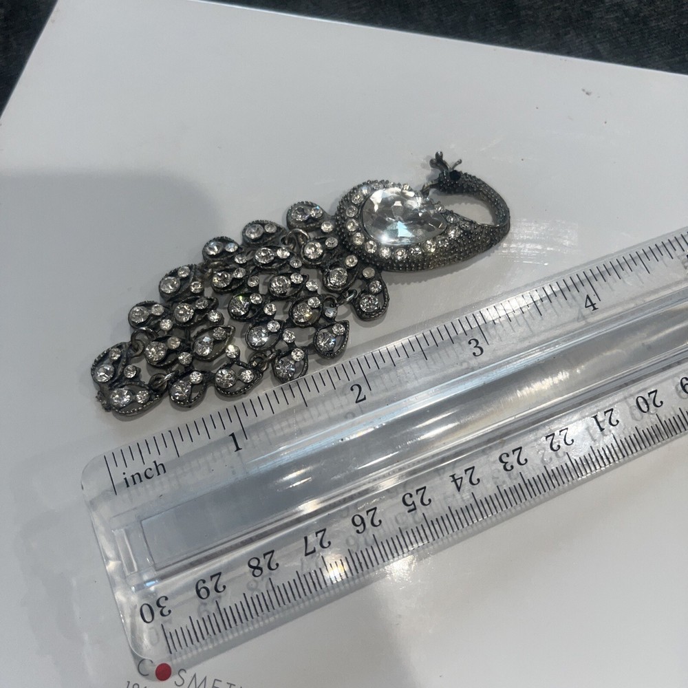 Rhinestone Peacock Trinket