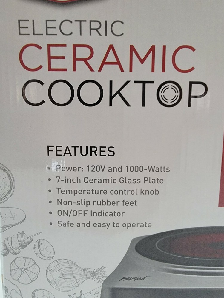 Parini Cookware Electric Ceramic Cooktop New in Box