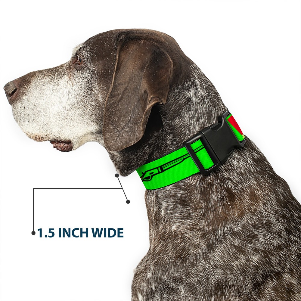 Plastic Clip Collar Shotgun & Shells Green Small 9.5-13"