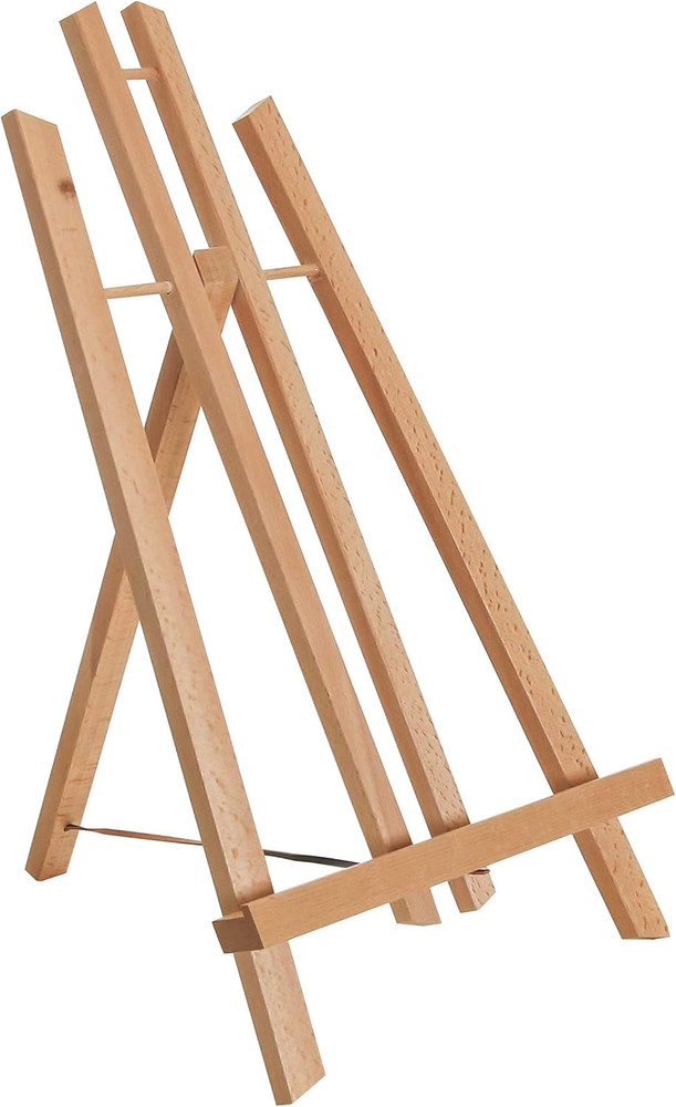 14" Medium Tabletop Display Easel - Beechwood Artist A-Frame Display Stand, Wood
